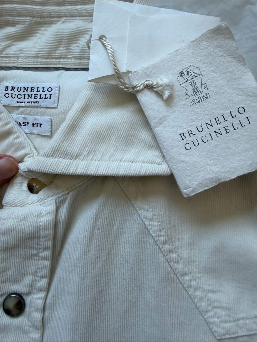Brunello Cucinelli Cream western shirt